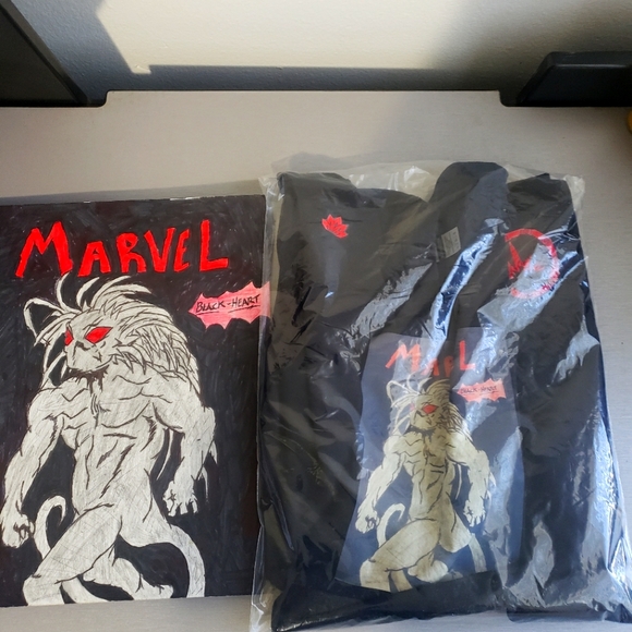 The Lotus Flower- MVC 2  Black Heart Graphic T-Shirt - Picture 1 of 6